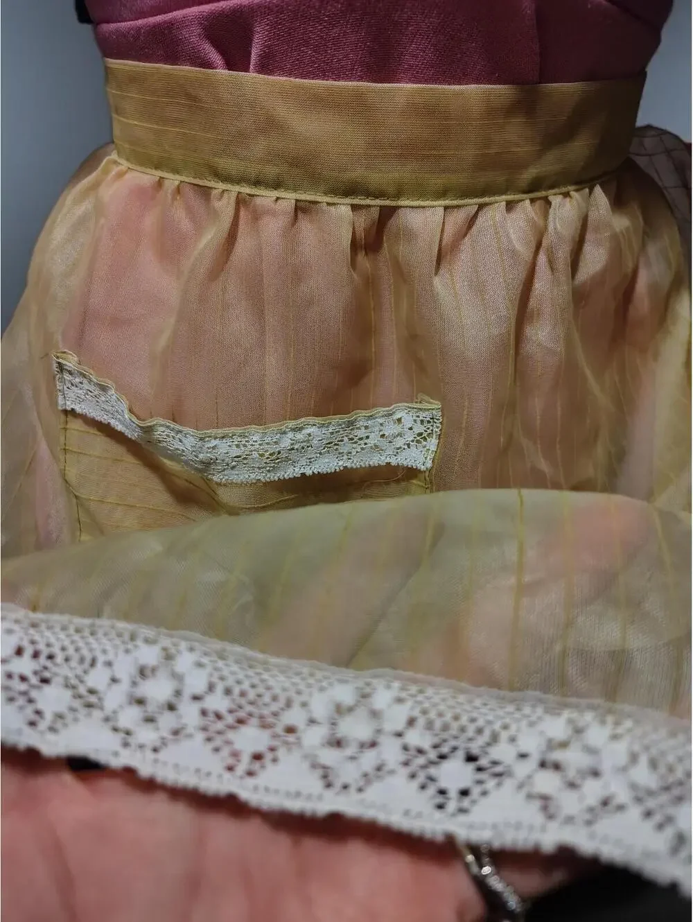 Vintage Sheer Yellow Apron